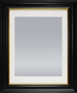 黒縁四つ切額【寸六タイプ】