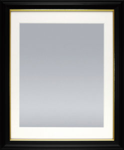 黒縁四つ切額【寸幅タイプ】